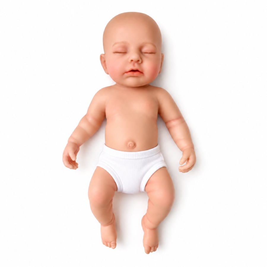 GJ-102, 12-inch solid silicone reborn baby doll