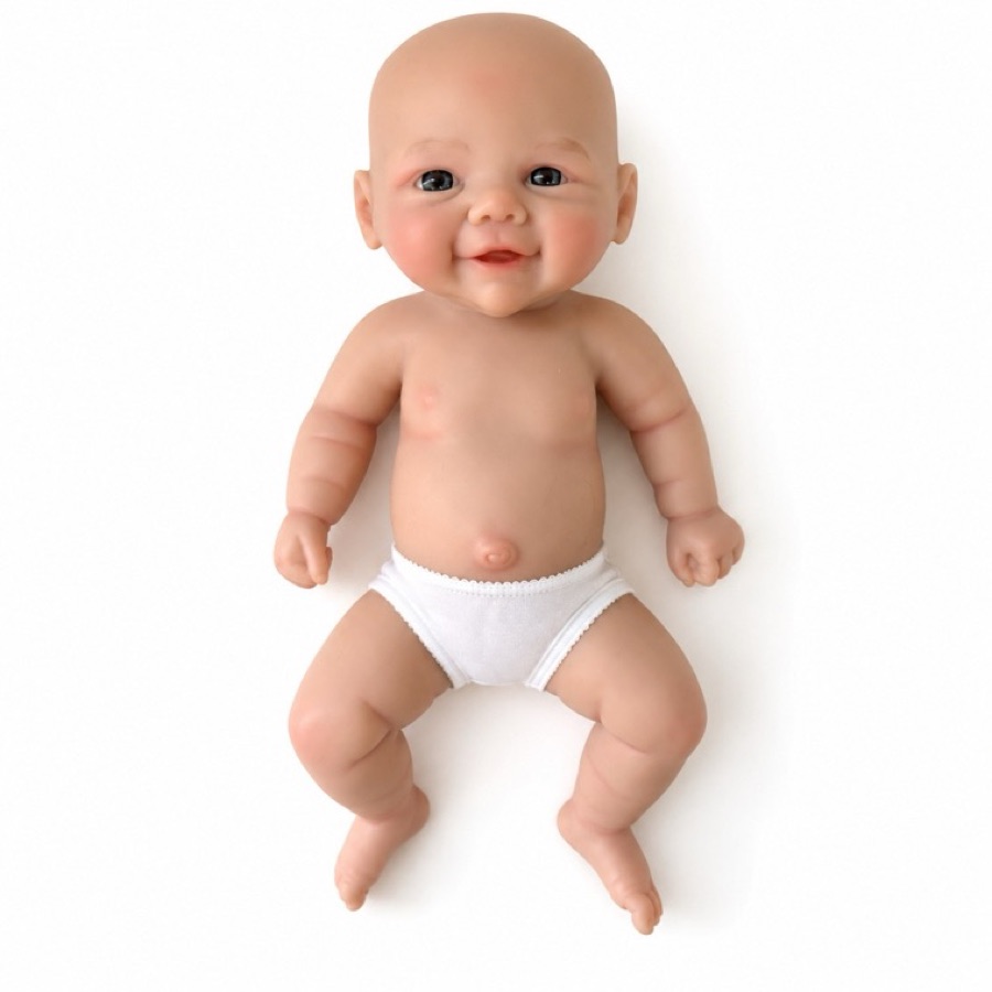 GJ-1033, 12-inch solid silicone reborn baby doll