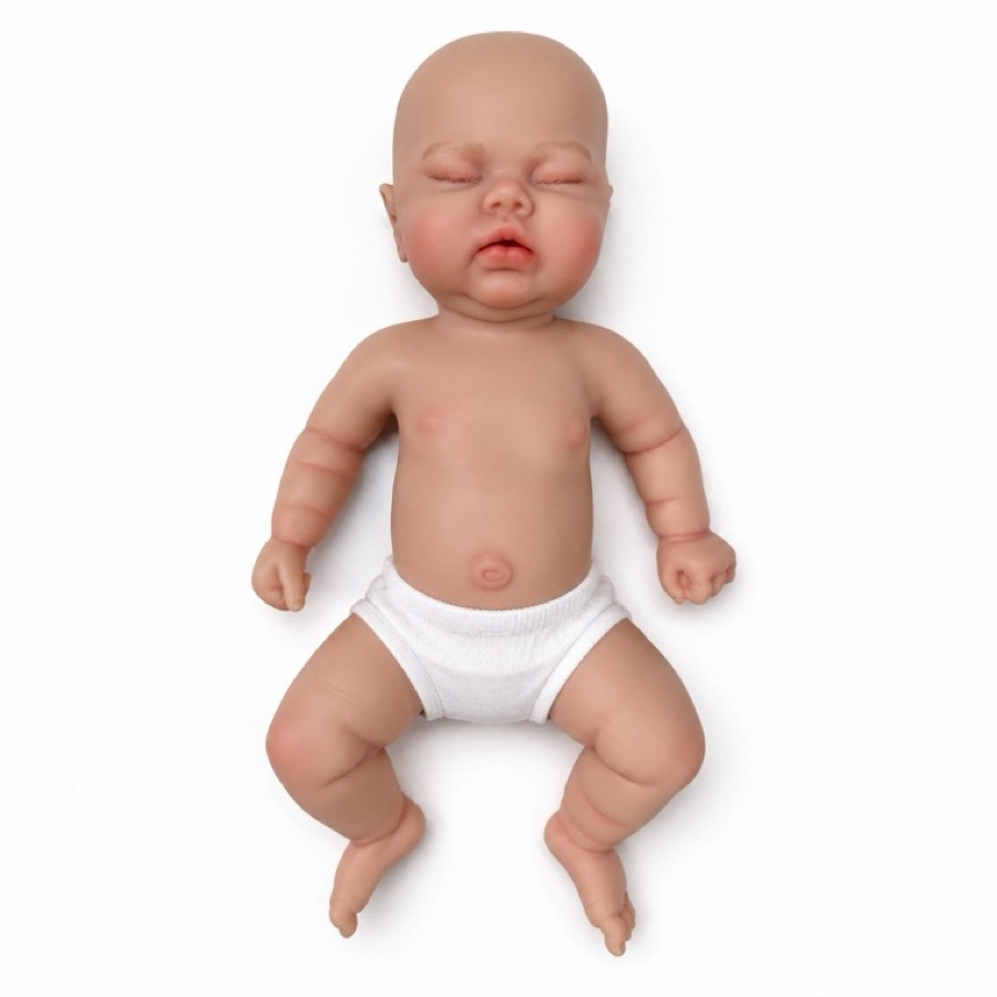 GJ-107, 12-inch solid silicone reborn baby doll