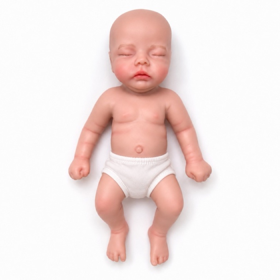 GJ-48, 12-inch solid silicone reborn baby doll