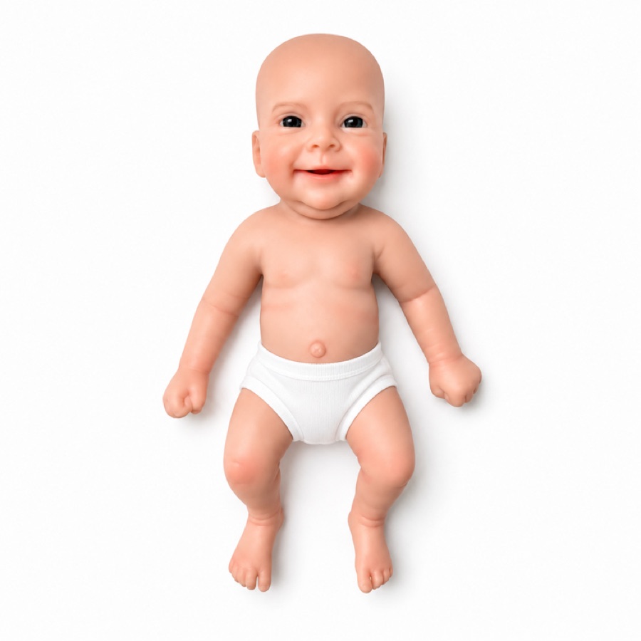 GJ-61, 12-inch solid silicone reborn baby doll