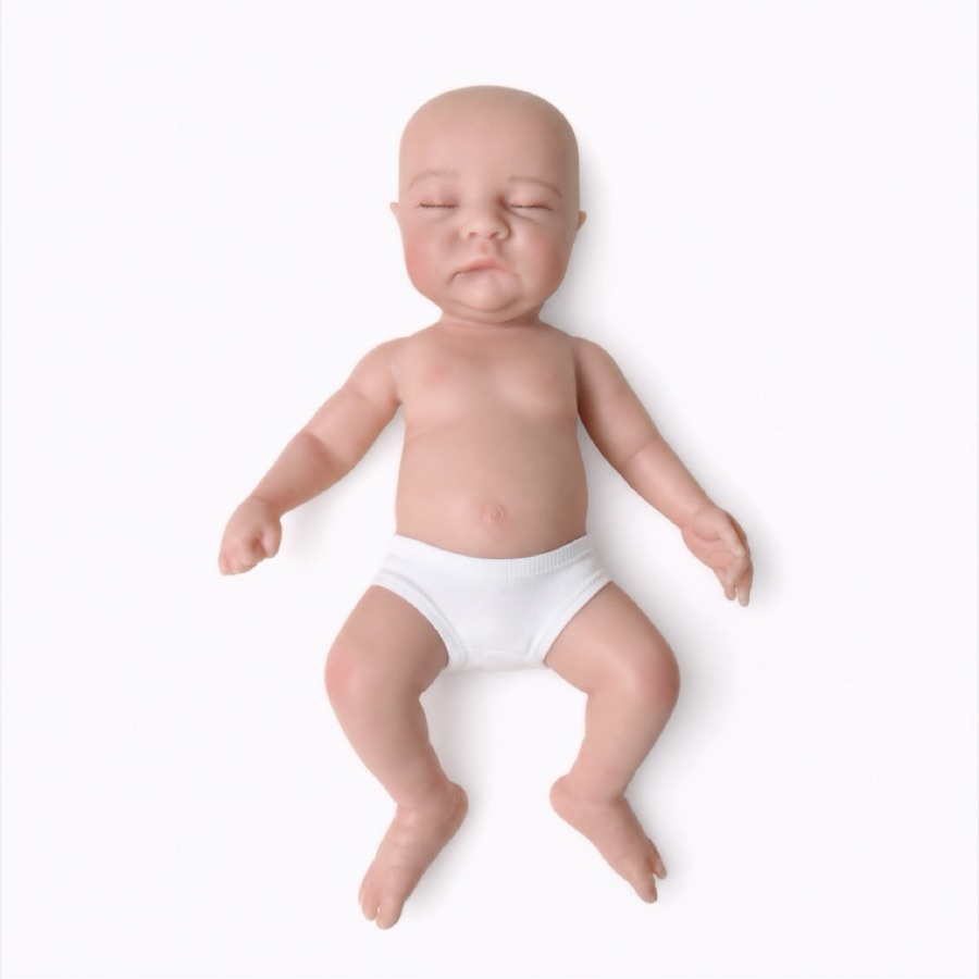 GJ-807, 12-inch solid silicone reborn baby doll