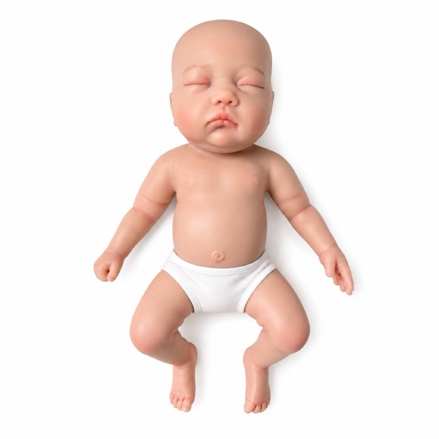 GJ-98, 12-inch solid silicone reborn baby doll