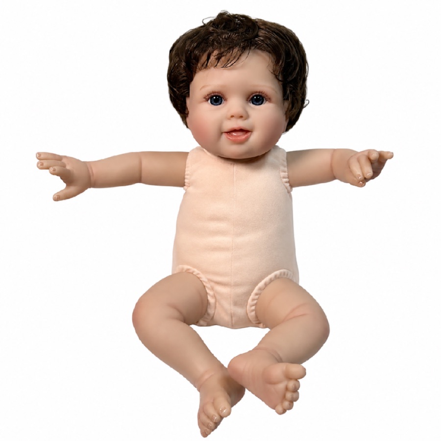 HF-07, 18-inch cloth-body vinyl reborn baby doll