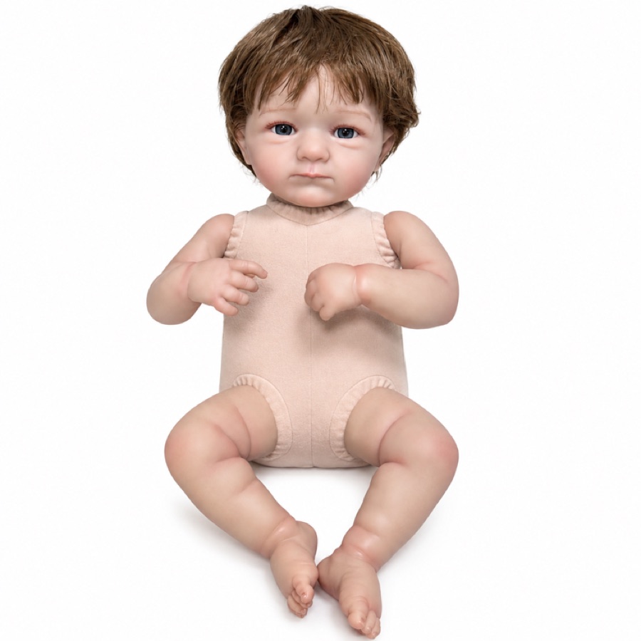 HF-21, 18-inch cloth-body vinyl reborn baby doll