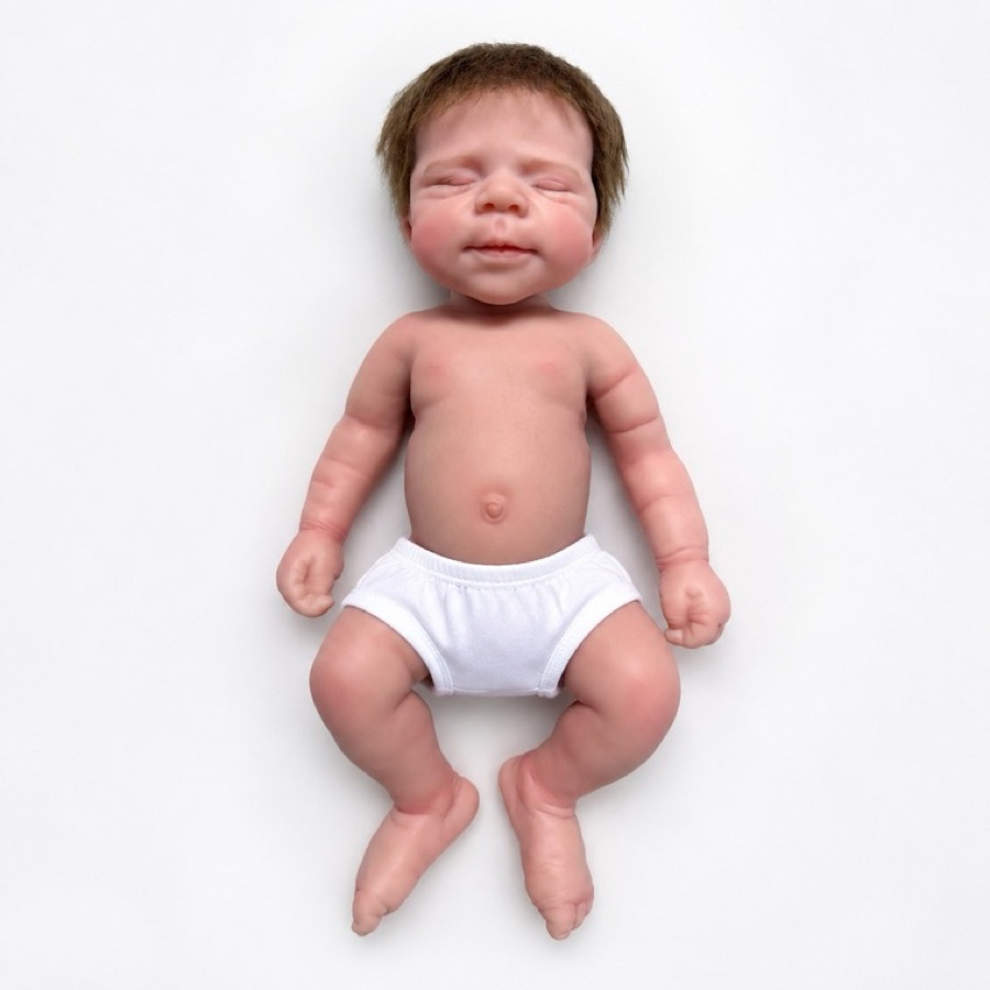 GJ42-2, 18-inch solid silicone reborn baby doll