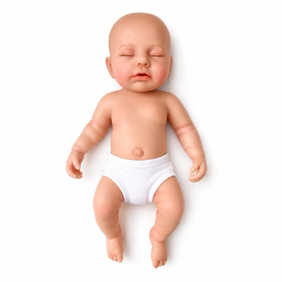 GJ-102, 6-inch solid silicone reborn baby doll