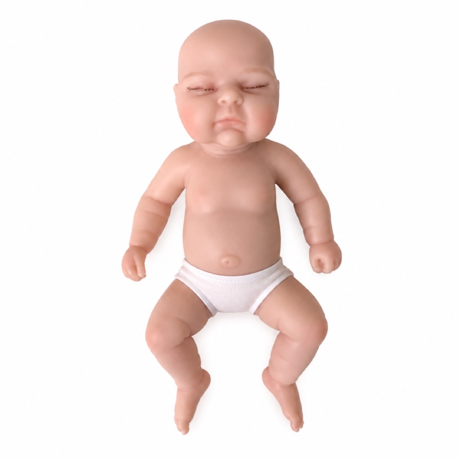 GJ-21, 6-inch solid silicone reborn baby doll